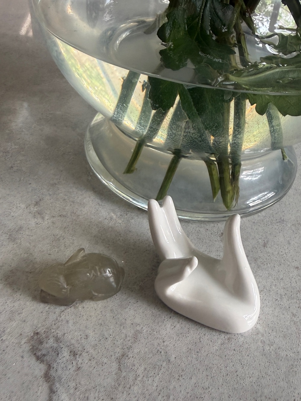 Urban outfitters White Ceramic Hand Ring Jewelry Holder - Home Accents